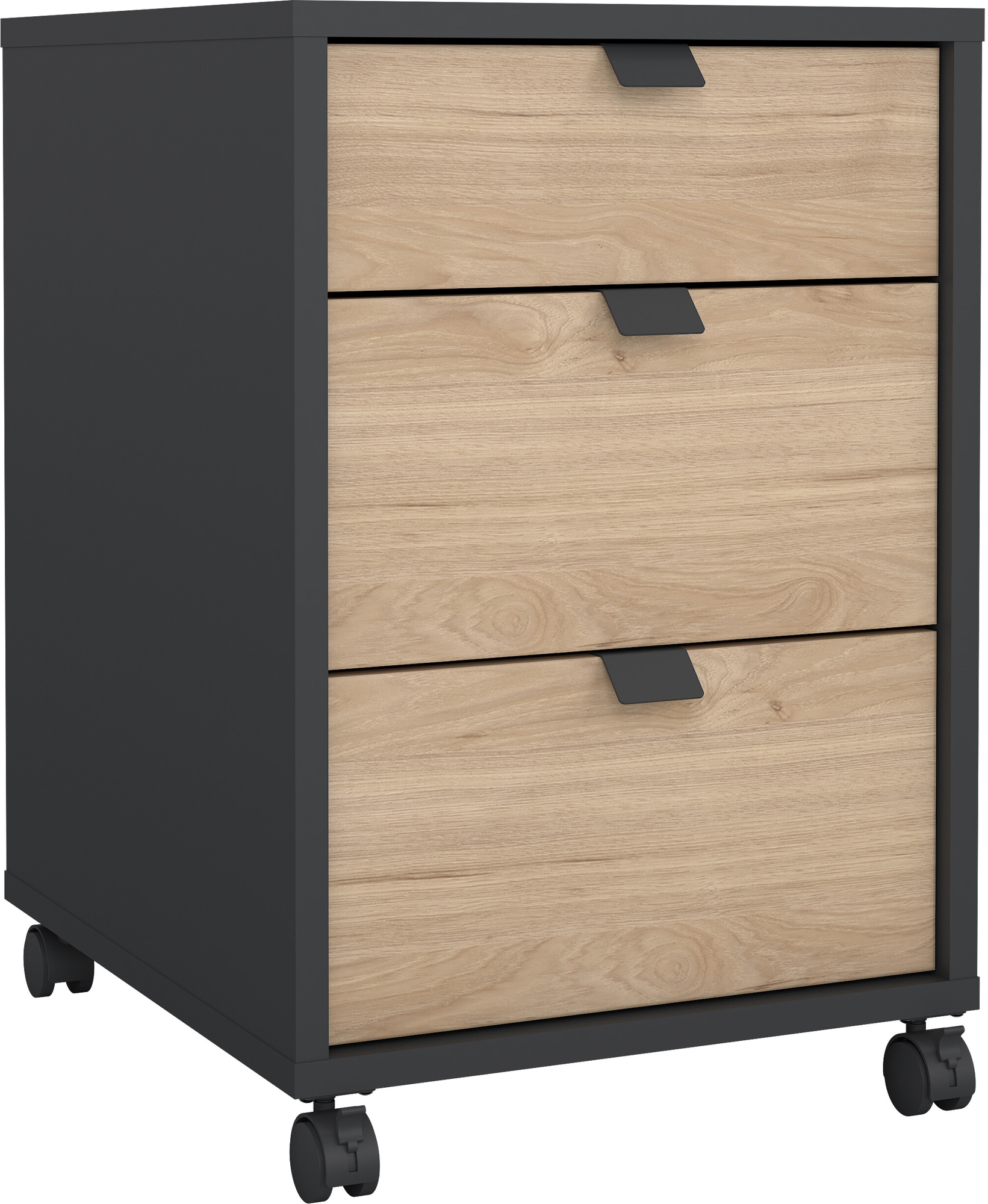 Sign Schubladenherd - Mattgrau/Hickory