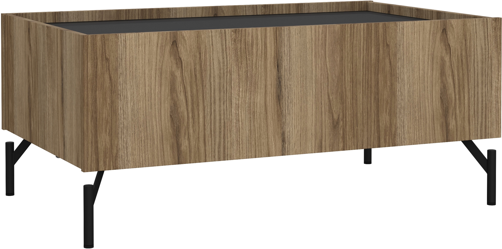 Couchtisch Bergen - Eiche Catania/Mattschwarz