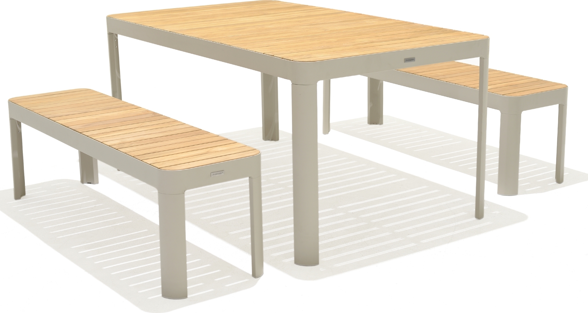 Portals Essgruppe 12 - Wei�/Teak