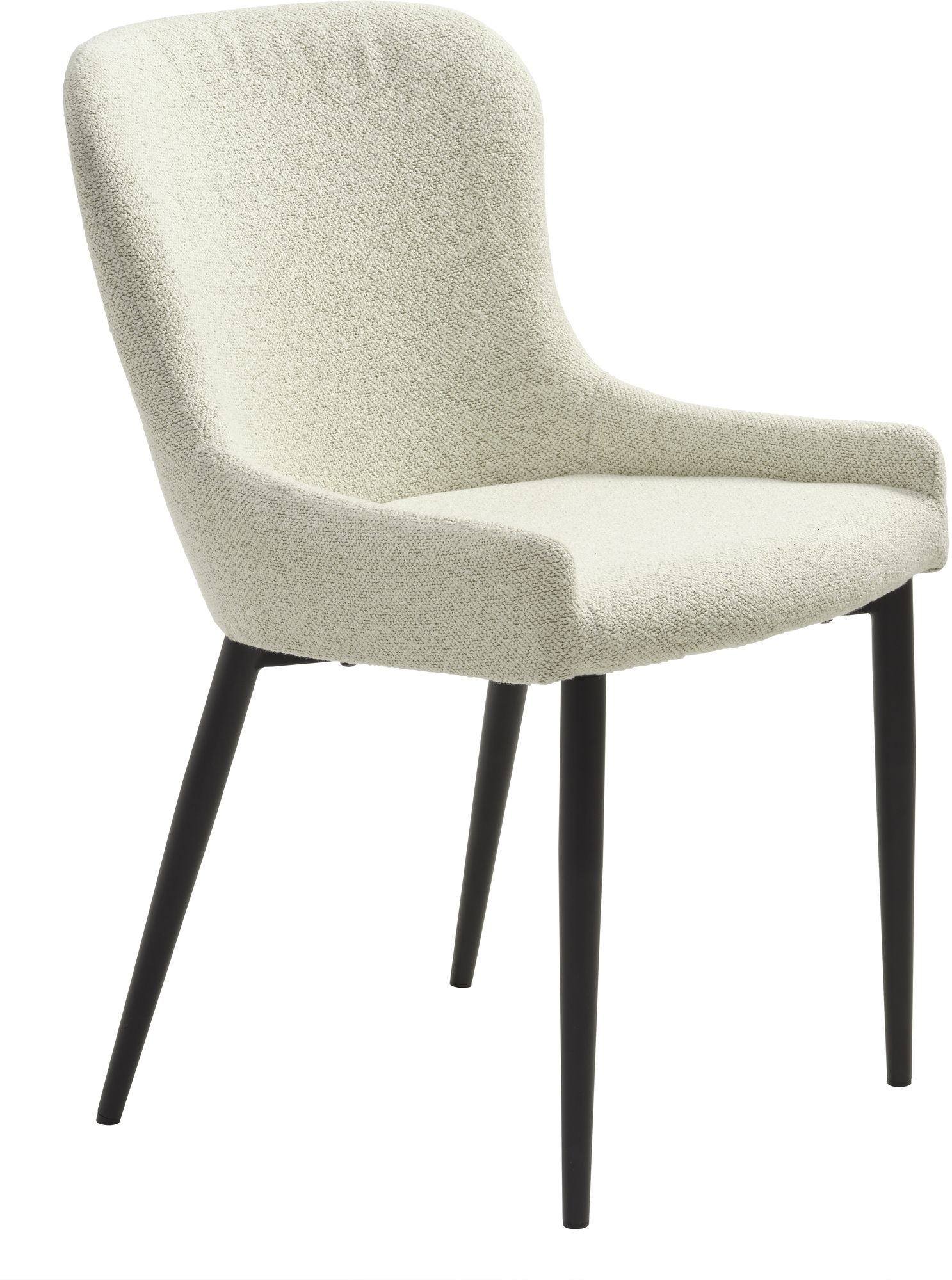 Boss Esszimmerstuhl aus beigem Boucl�-Stoff