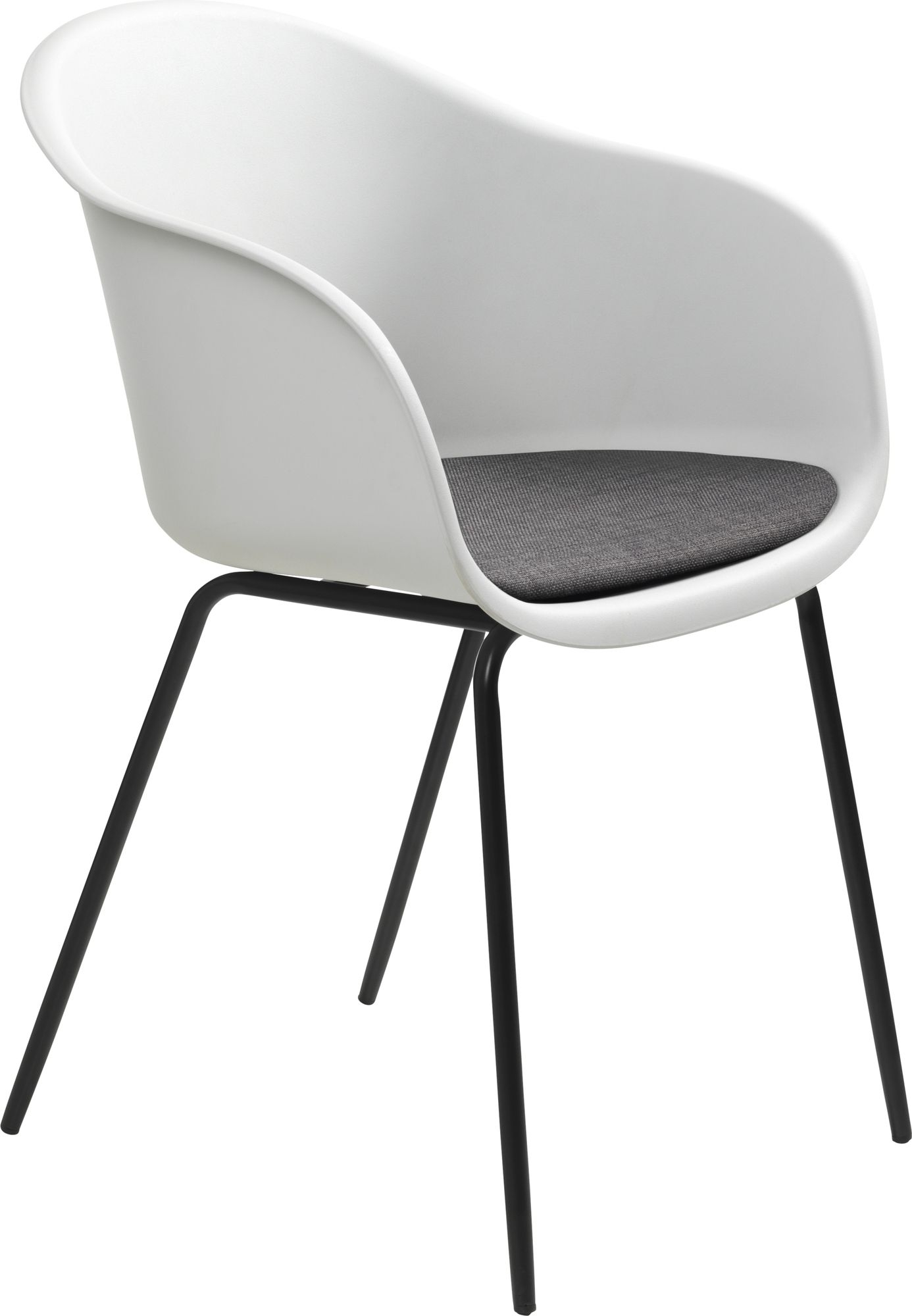 Roma weißer Esszimmerstuhl mit Sitzkissen Roma weißer Esszimmerstuhl mit Sitzkissen