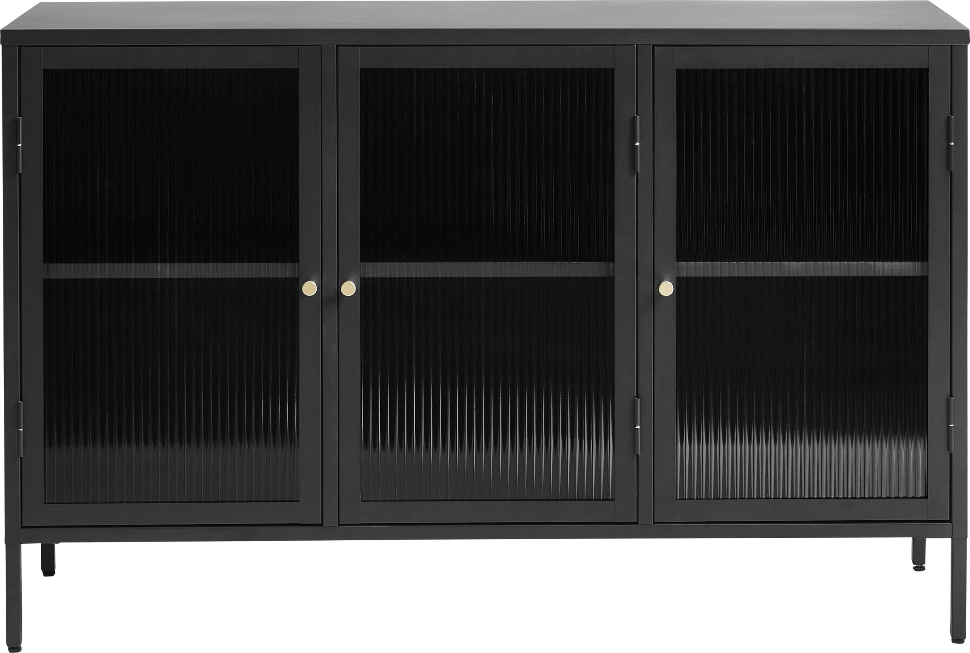 Dobb Sideboard aus schwarzem Metall mit Glast�ren