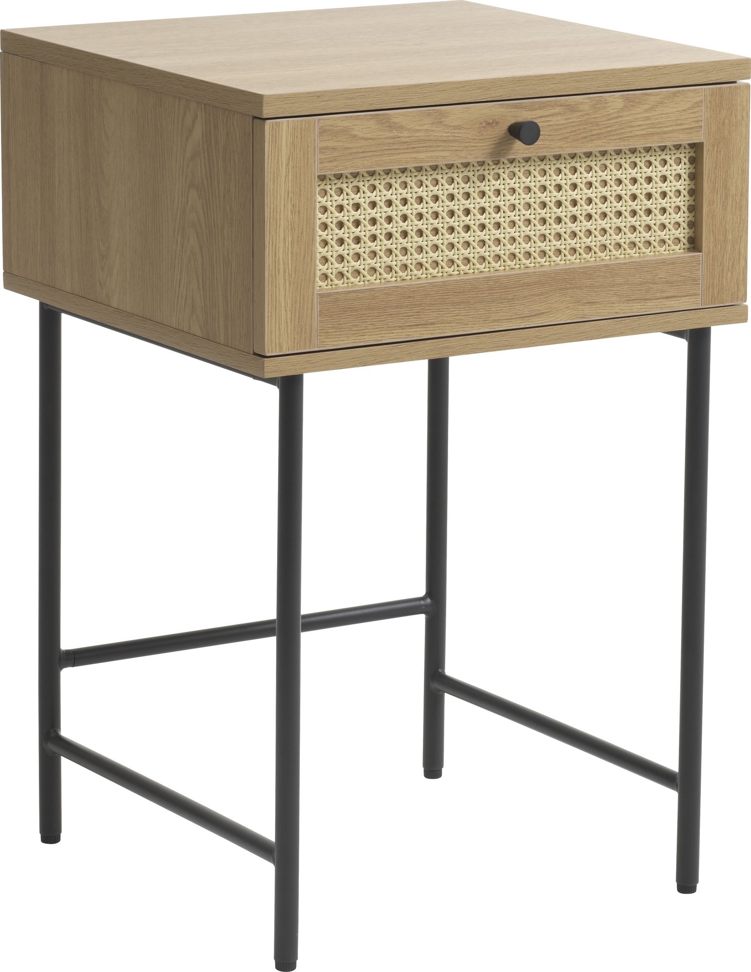 Menu Beistelltisch - Eiche/Kunstrattan