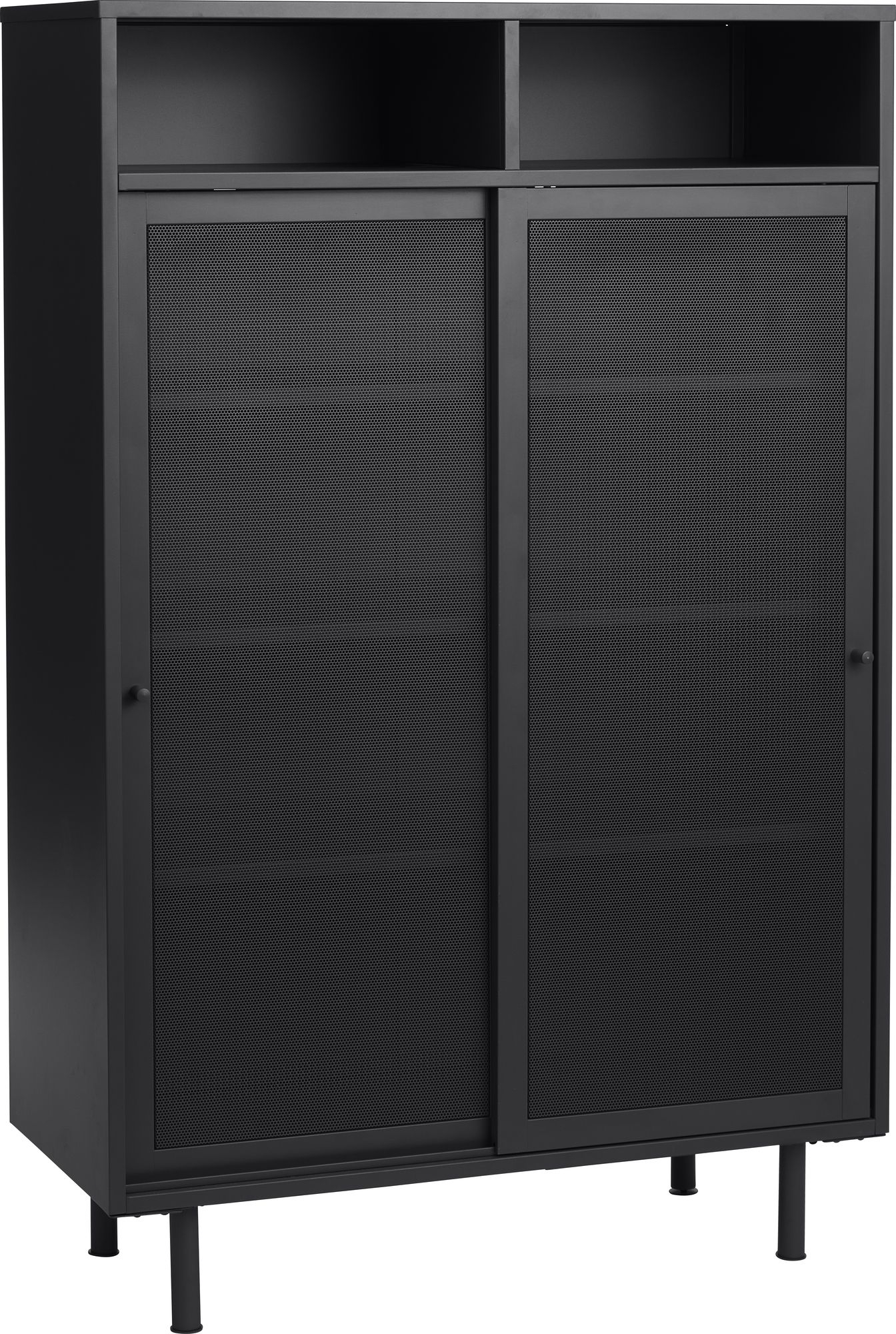 Schraubstockschrank H140 cm - Schwarz