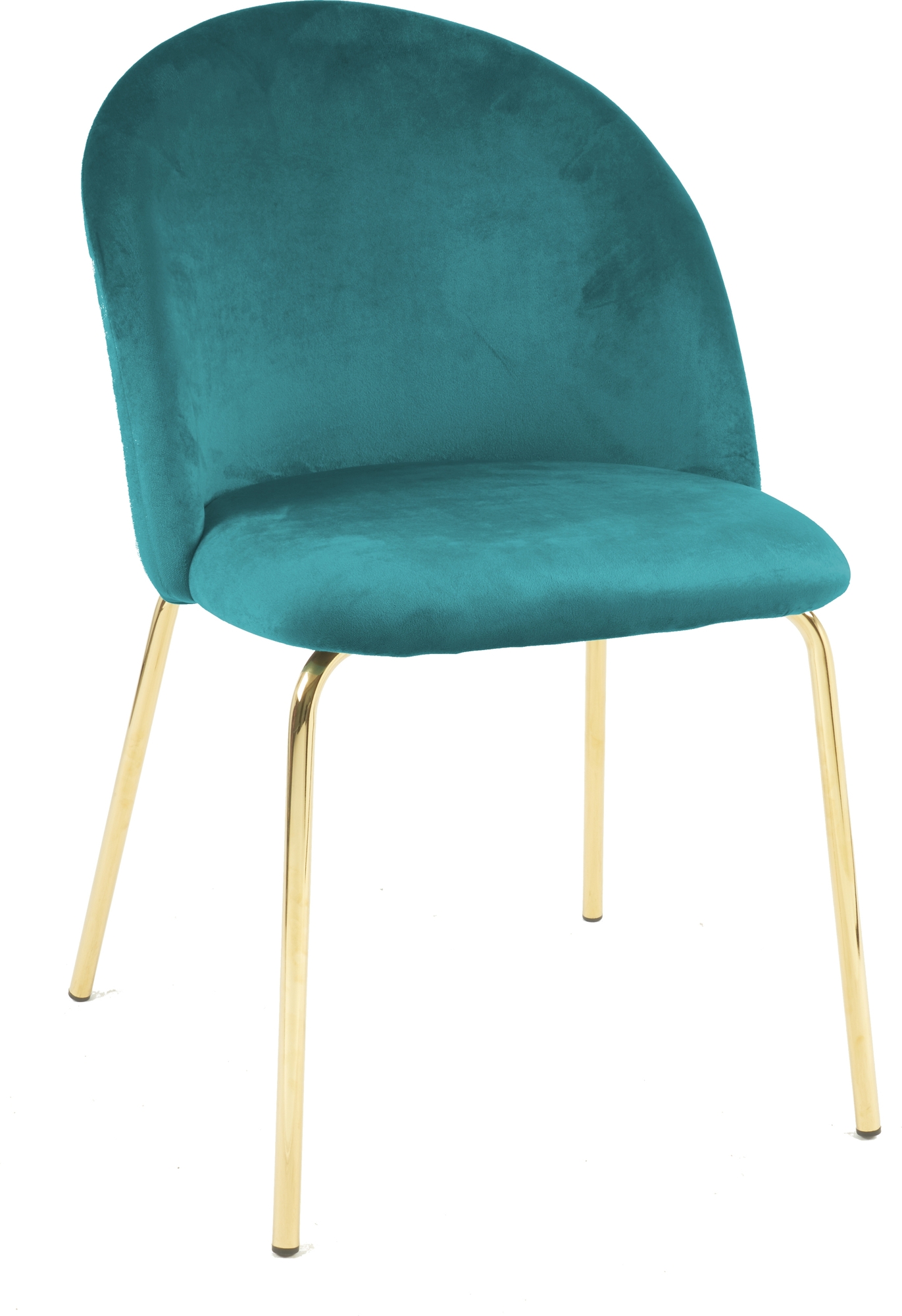 Giovani Samtstuhl - Antikgr�n/Messing