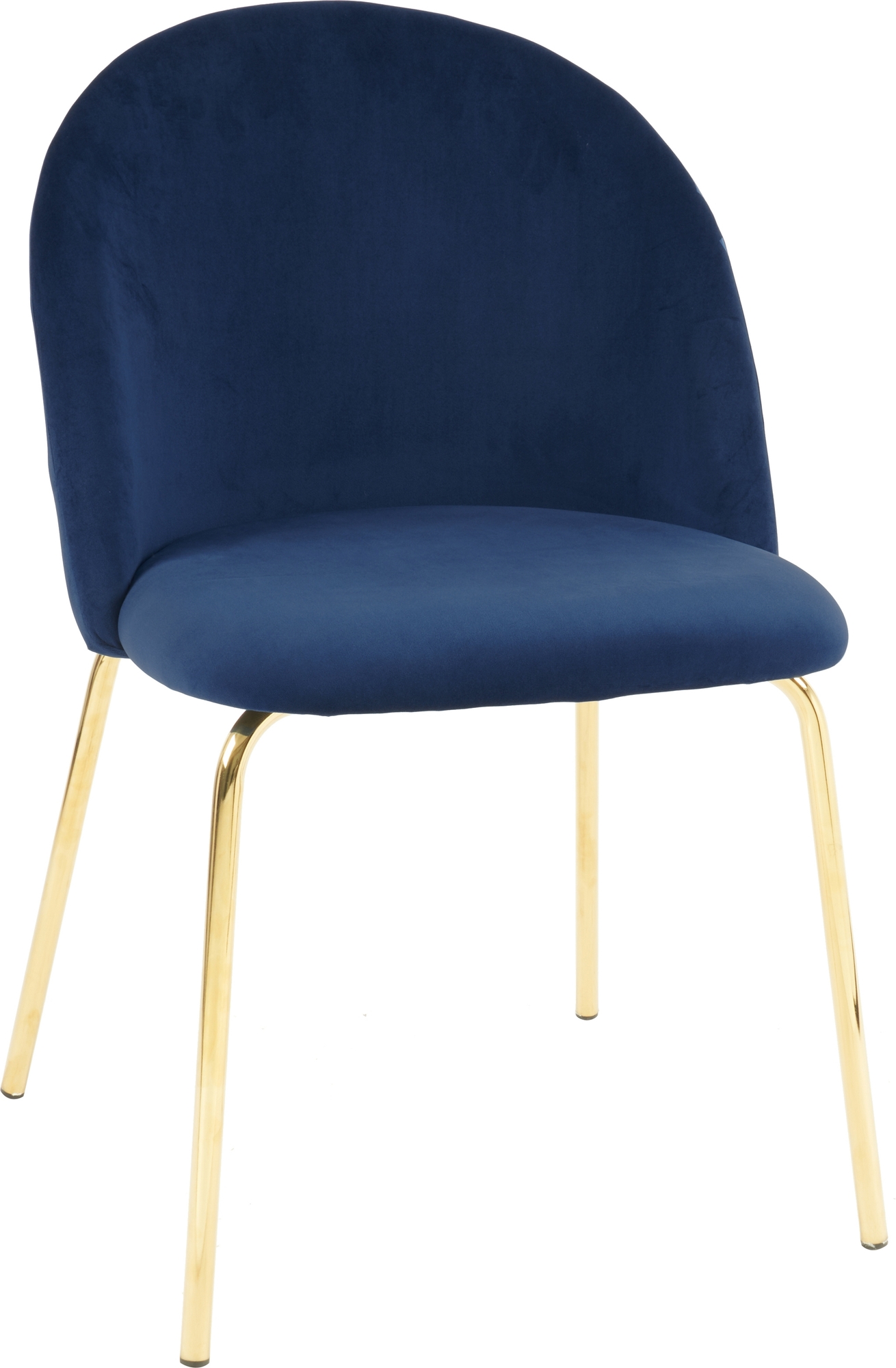 Giovani Velvet Stuhl - Blau/Braun