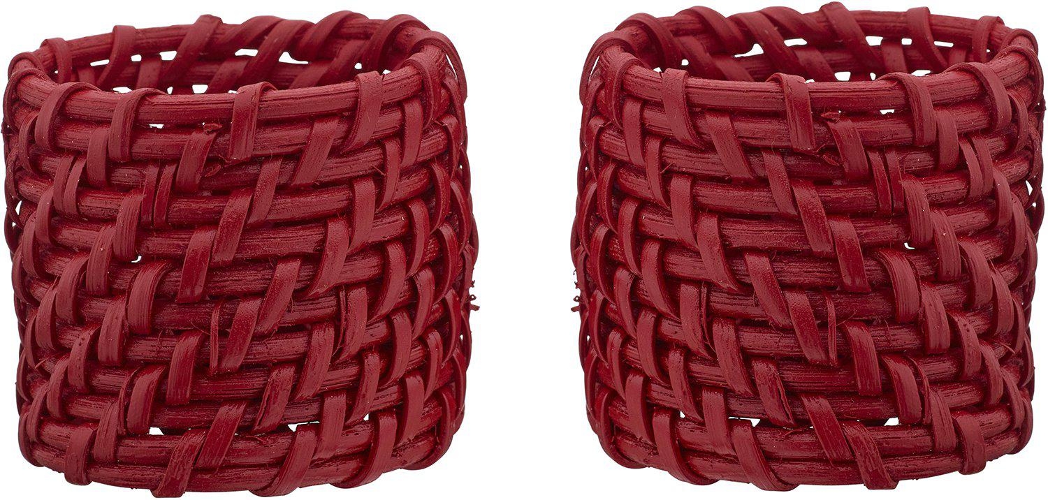 Zoe Serviettenring 2er-Pack 5 x 4 cm - Rot