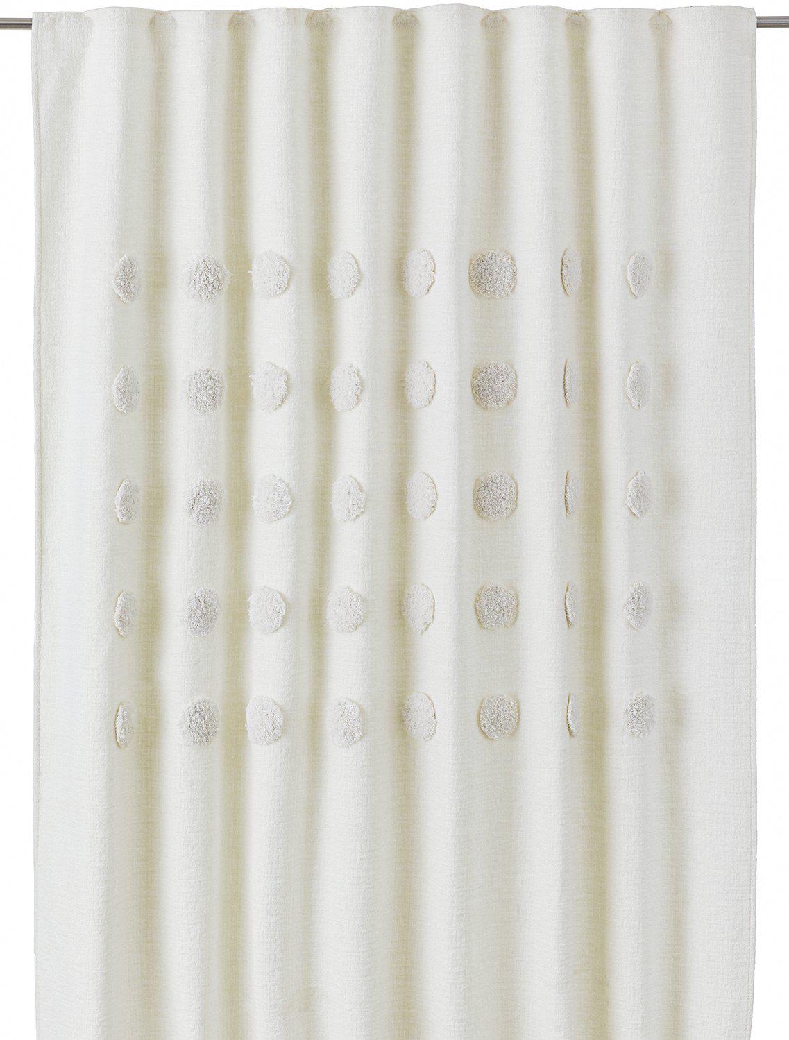 Bommelvorhang 1er-Pack 140 x 280 cm - Offwhite