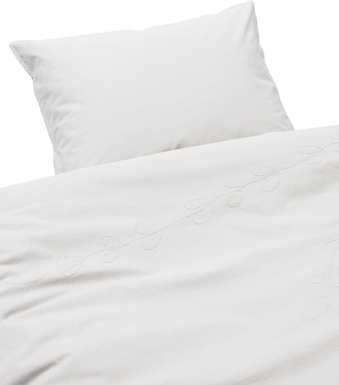 Amie Stickerei-Bettgarnitur 150 x 210 cm - Offwhite