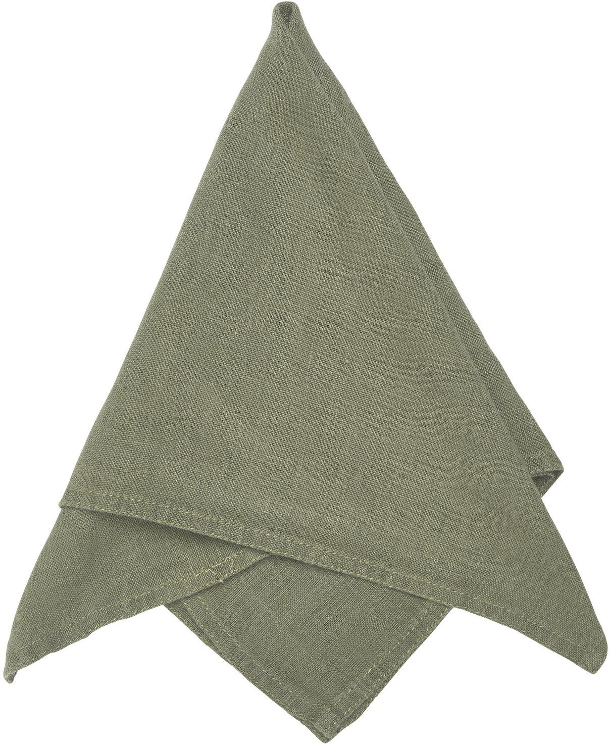 Julie Serviette 45 x 45 cm - Moosgrün Julie Serviette 45 x 45 cm - Moosgrün