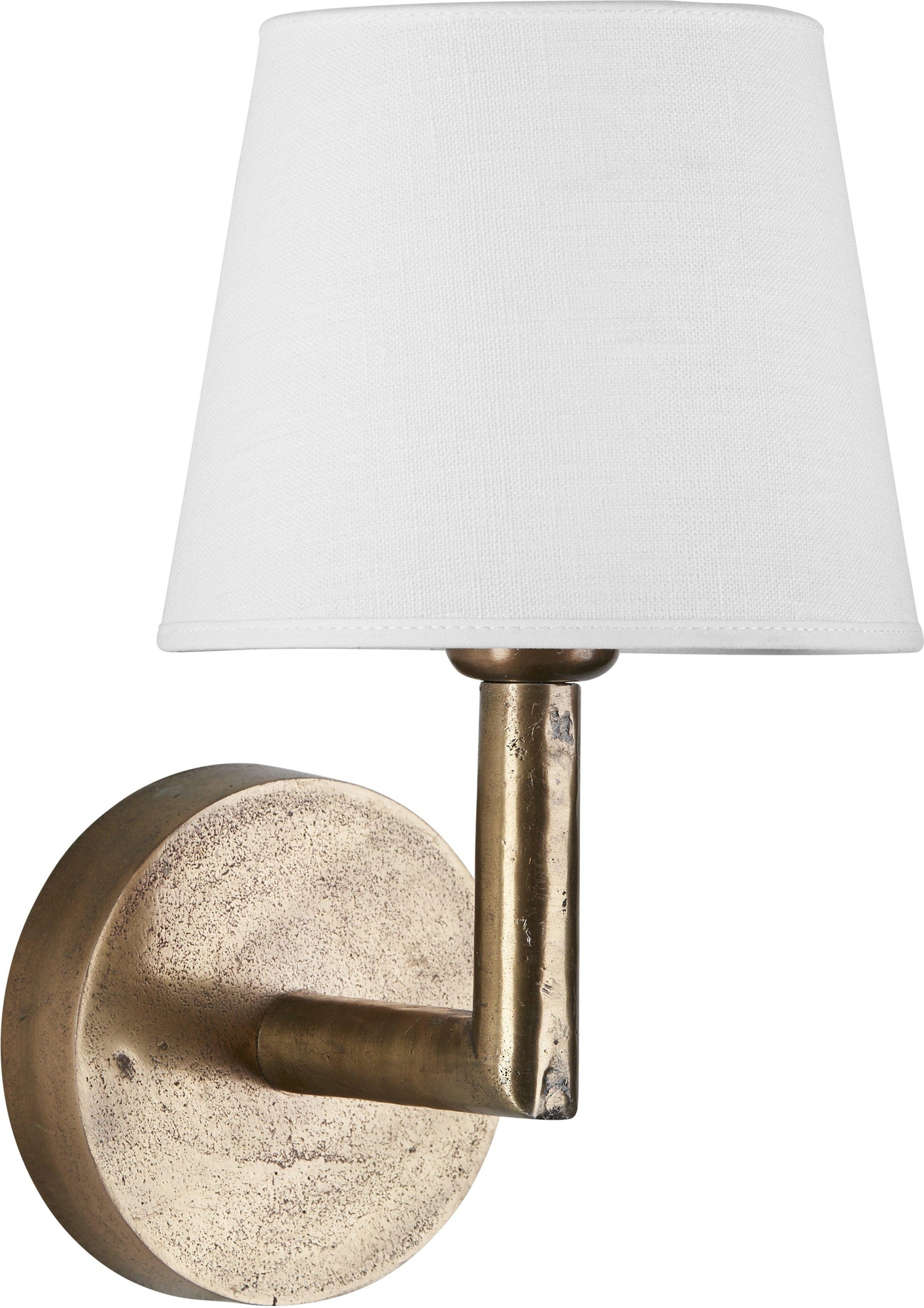 Columbus Mia Lin Wandleuchte - Rustikales Messing/Offwhite - 30 cm