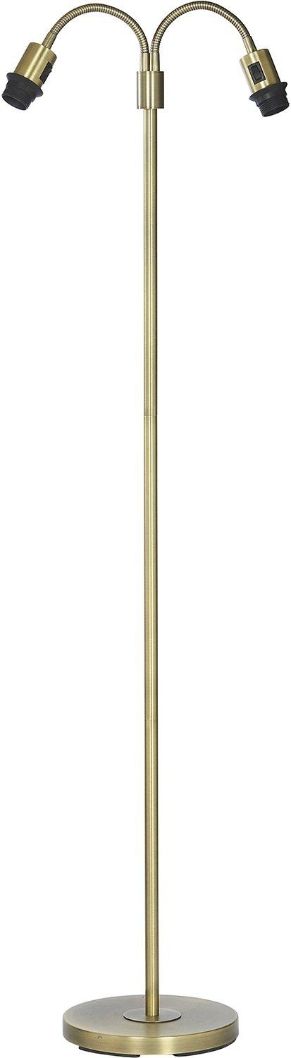 Zweiarmige Stehleuchte Amy - Antikmessing - 150 cm