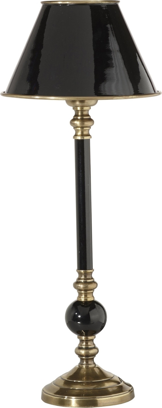 Abbey Tischlampe - Schwarz/Messing - 49 cm