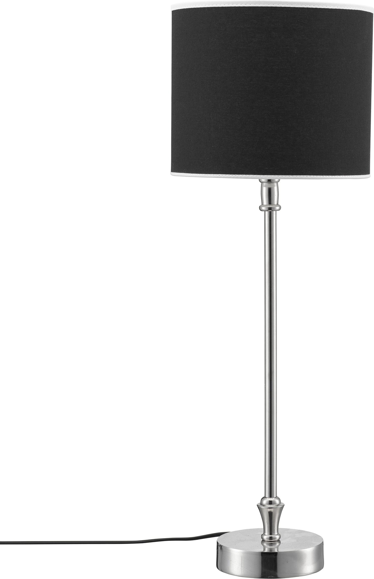 Liam Tischlampe - Schwarz/Wei�/Chrom - 58 cm