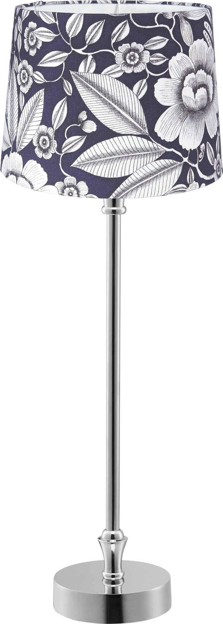 Liam Tischlampe - Blau/Weiß/Chrom - 59 cm Liam Tischlampe - Blau/Weiß/Chrom - 59 cm