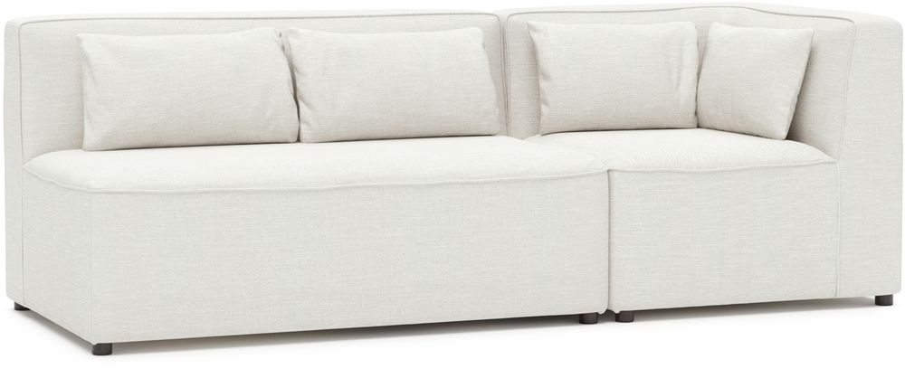 Modular aufbaubares 2-Sitzer-Sofa - Natur