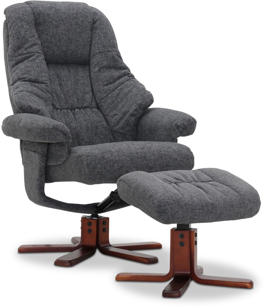 Comfy Sessel mit Fu�hocker - Grau