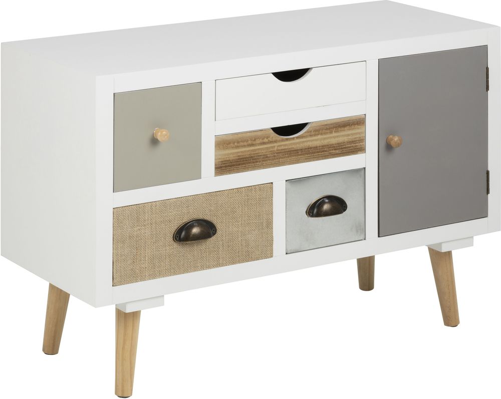 Thais Kommode - Wei�/Multi