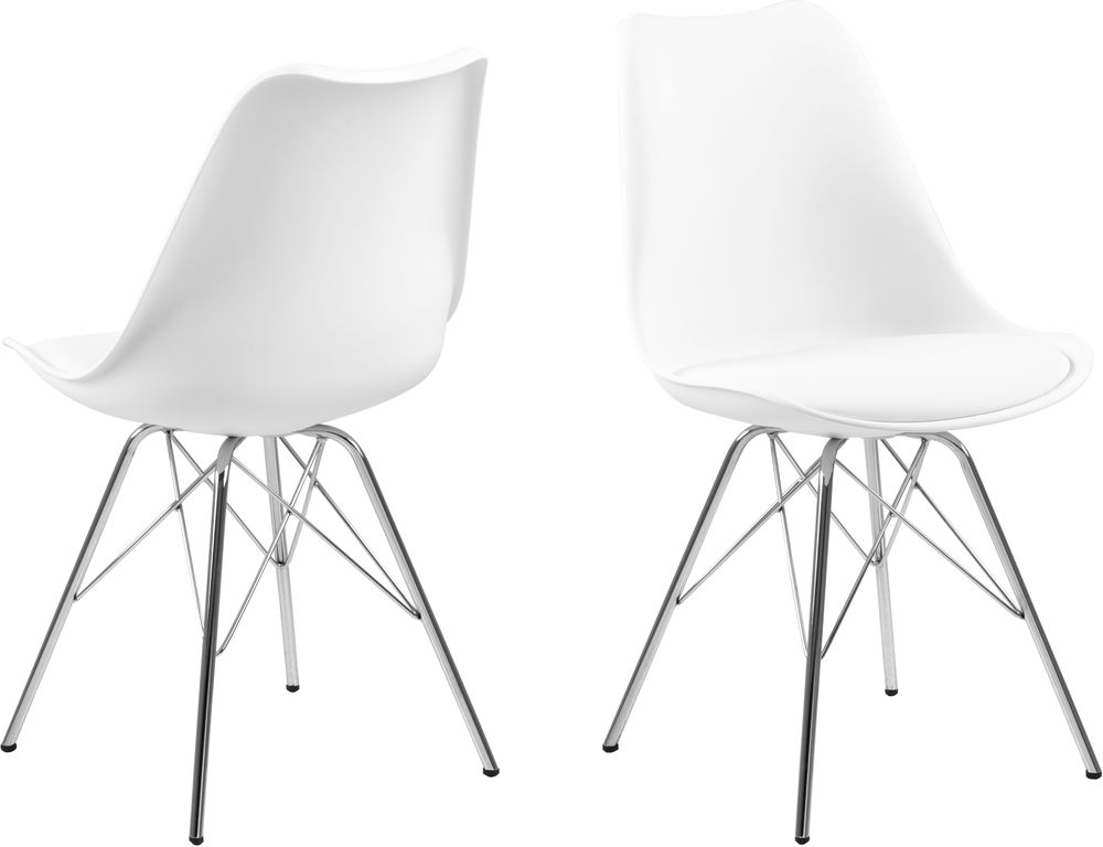 Eris Esszimmerstuhl - Wei�/Chrom