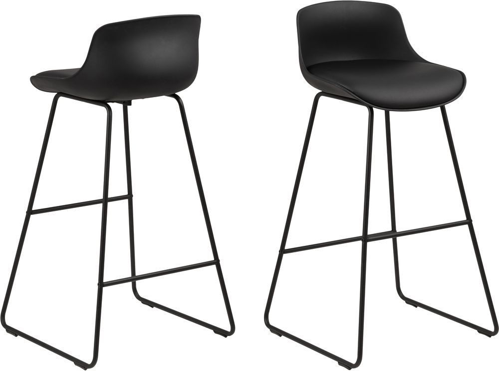 Tina Barhocker - schwarz + Möbelfüße Tina Barhocker - schwarz + Möbelfüße