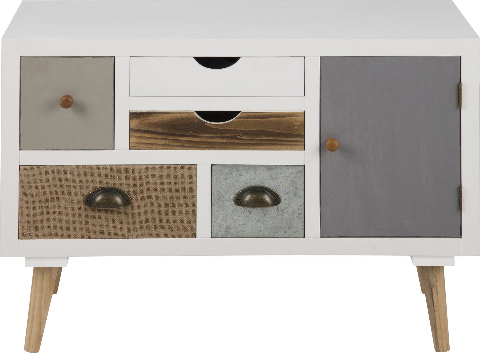 Thais Kommode 81x55 cm - Wei�/Bunt