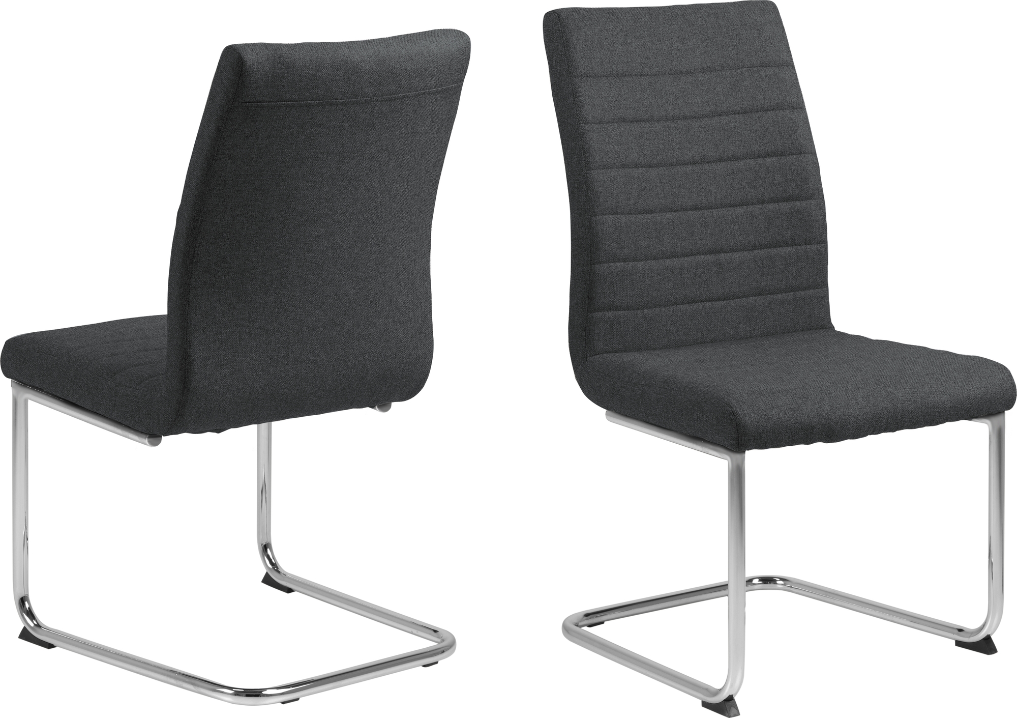 Moon Esszimmerstuhl - Grau/Chrom