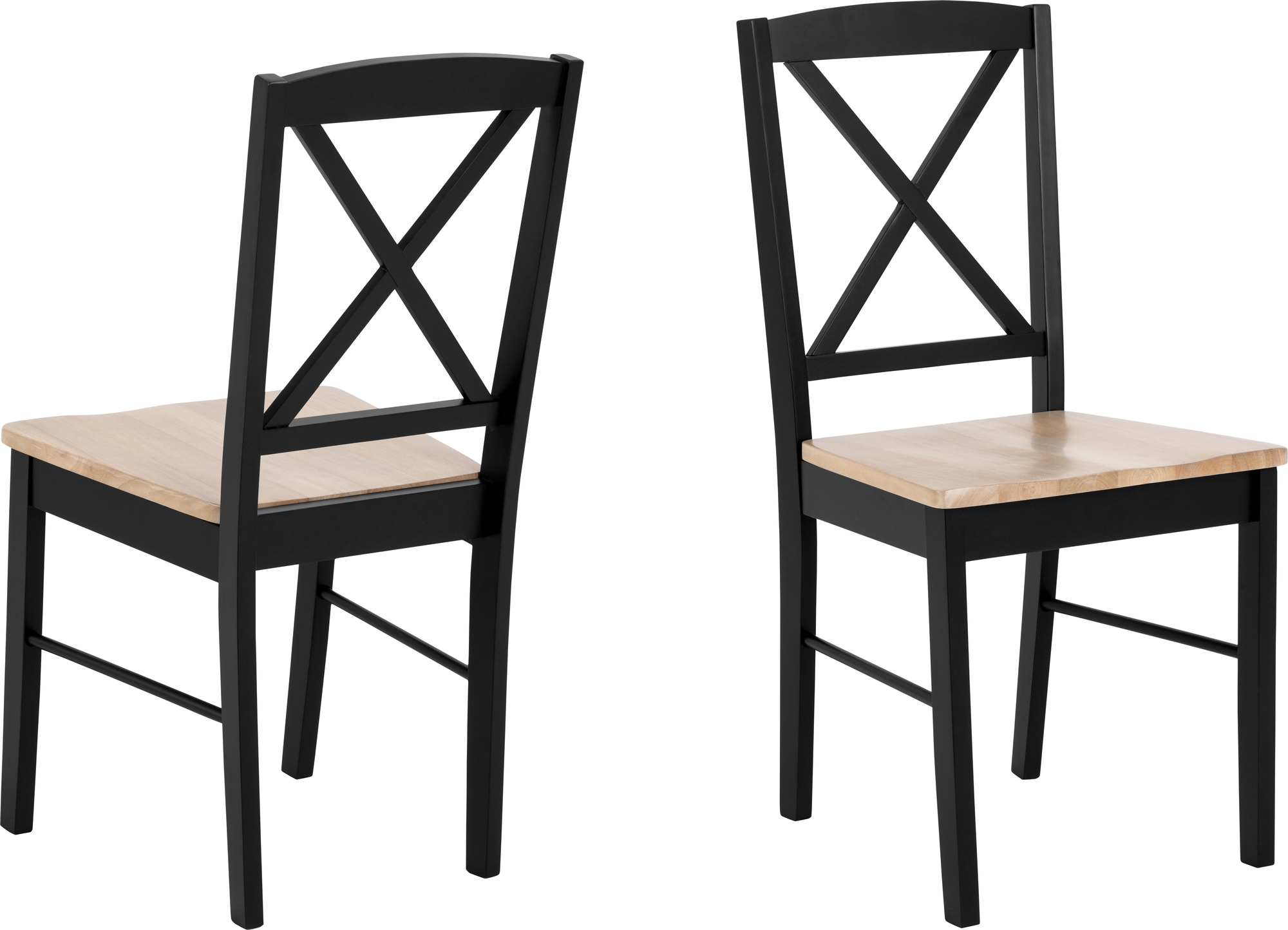 Elvira Esszimmerstuhl - Weiß pigmentiert/schwarz Elvira Esszimmerstuhl - Weiß pigmentiert/schwarz