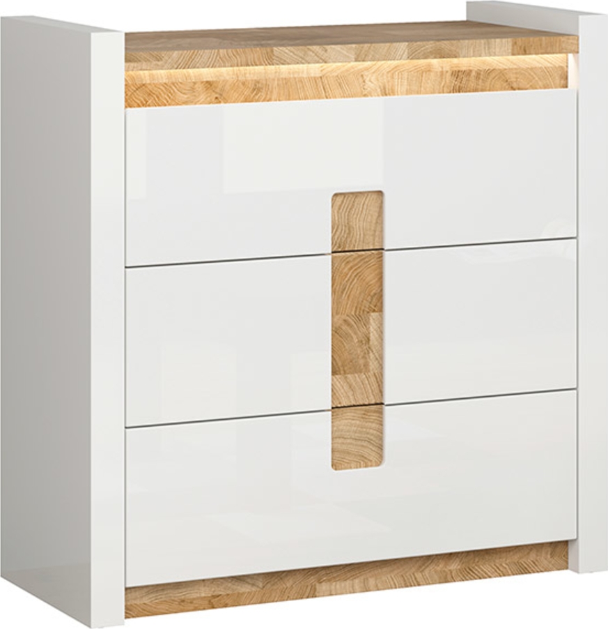 Alameda Kommode 97 x 96,5 cm - Wei�/Eiche