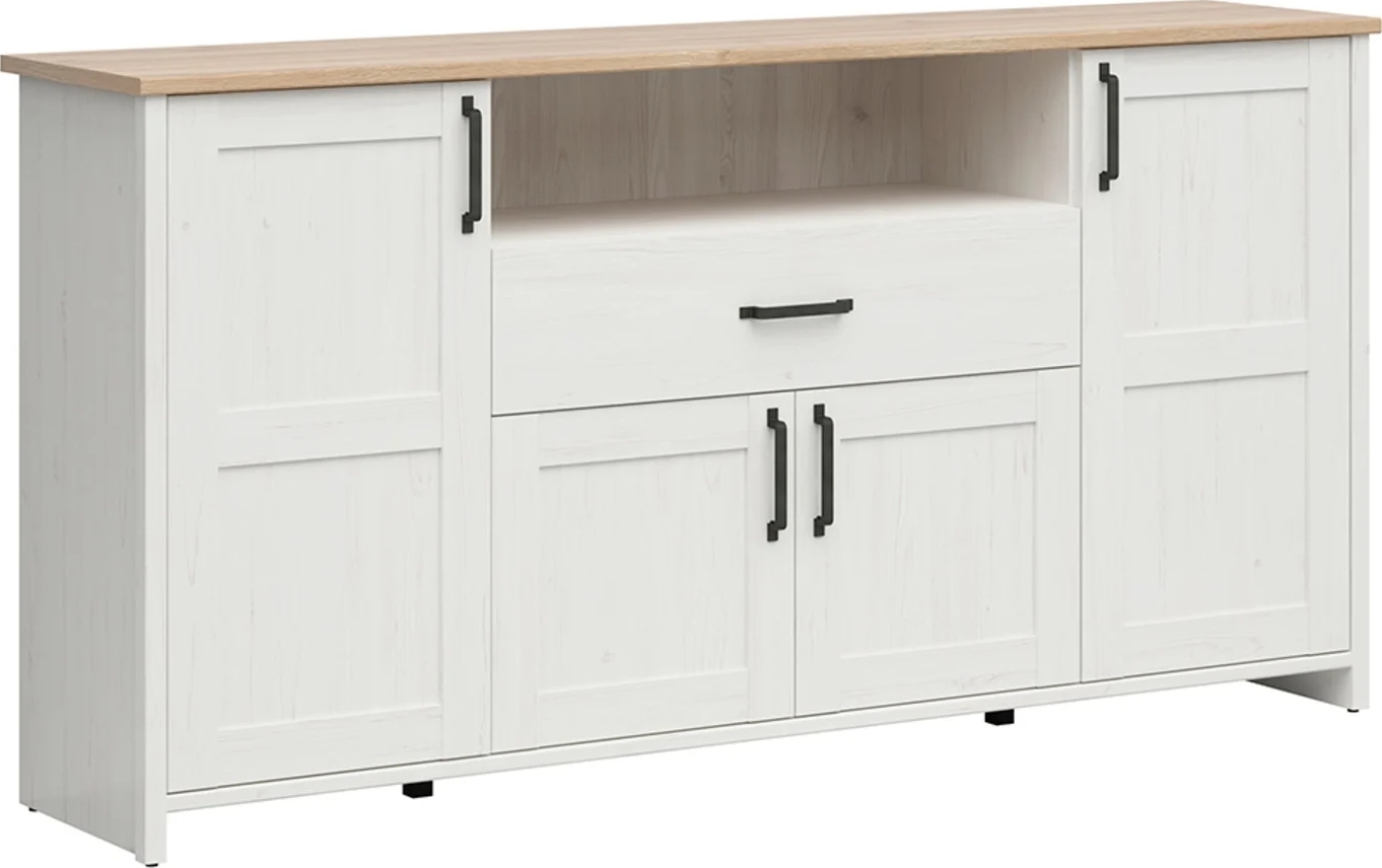 Loksa Sideboard 194 cm - Wei�kiefer/Eiche