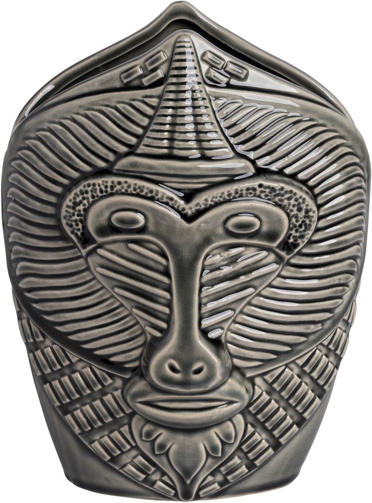 Mandrillvase klein - Grau