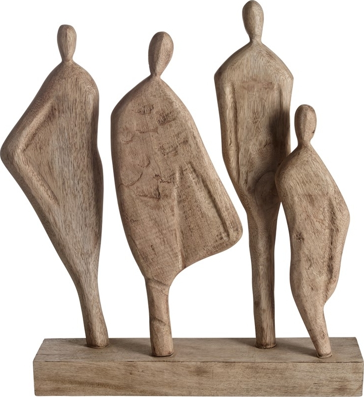 Quartettdekoration 49 x 10 x 52 cm - Mangoholz Quartettdekoration 49 x 10 x 52 cm - Mangoholz