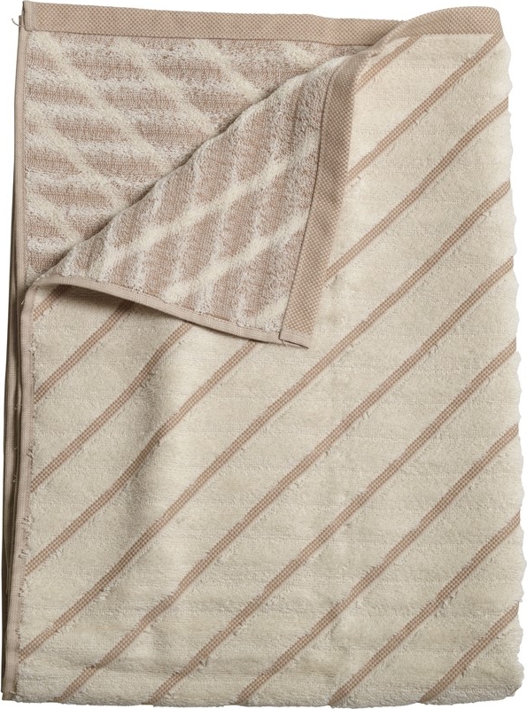 Masumi gestreiftes Handtuch - Puderrosa