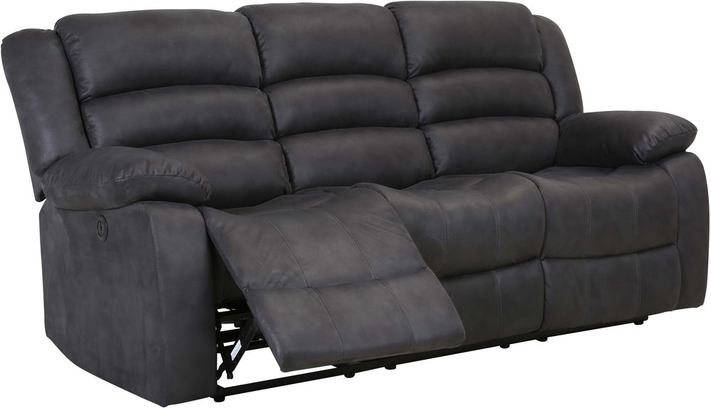 Maine 3-Sitzer-Liegesofa elektrisch - Grau