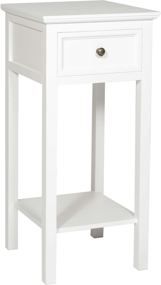 Bristol Nachttisch, H�he 75 cm - Antikwei� + M�belf��e