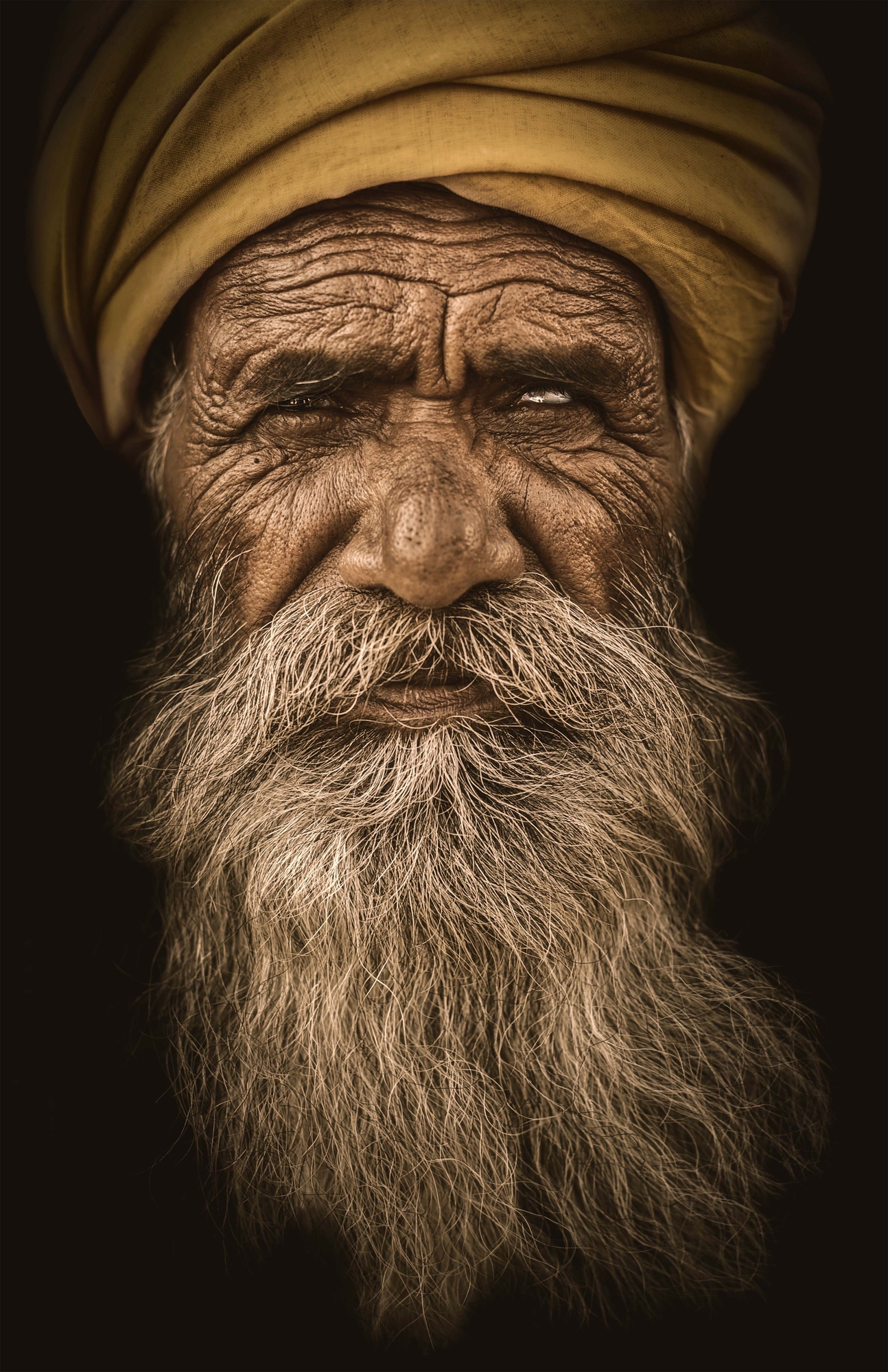 Glasmalerei - In einer Welt der Blinden - 120x80 cm