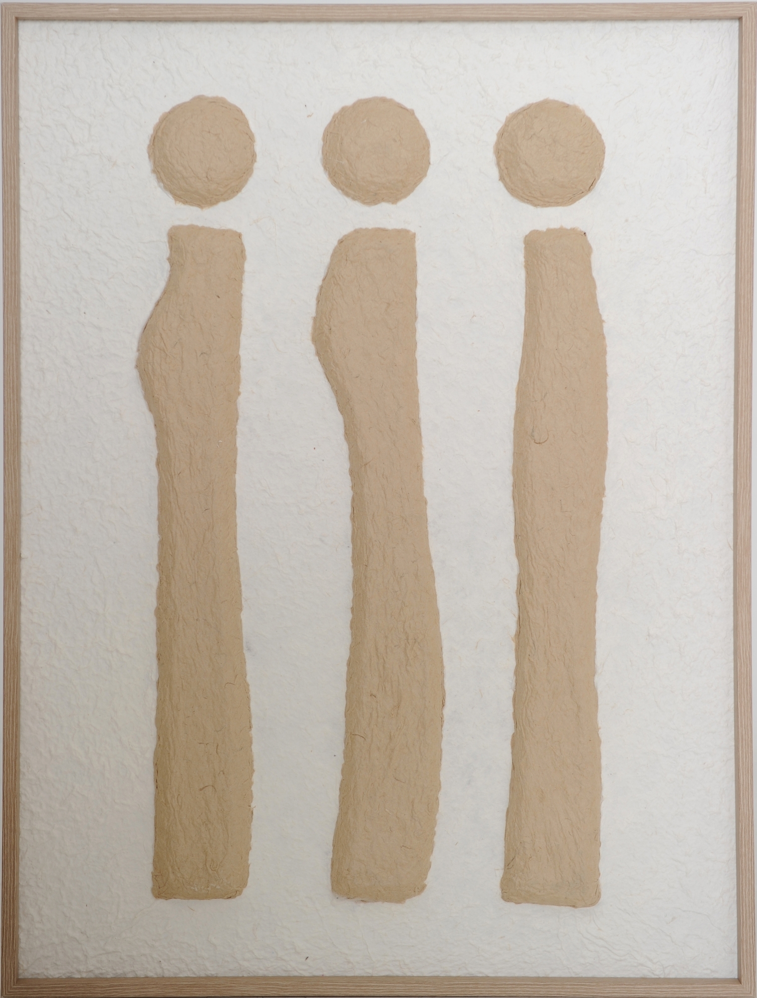 3D-Gem�lde aus Reispapier mit braunem Kunststoffrahmen - 60 x 80 cm - Wait