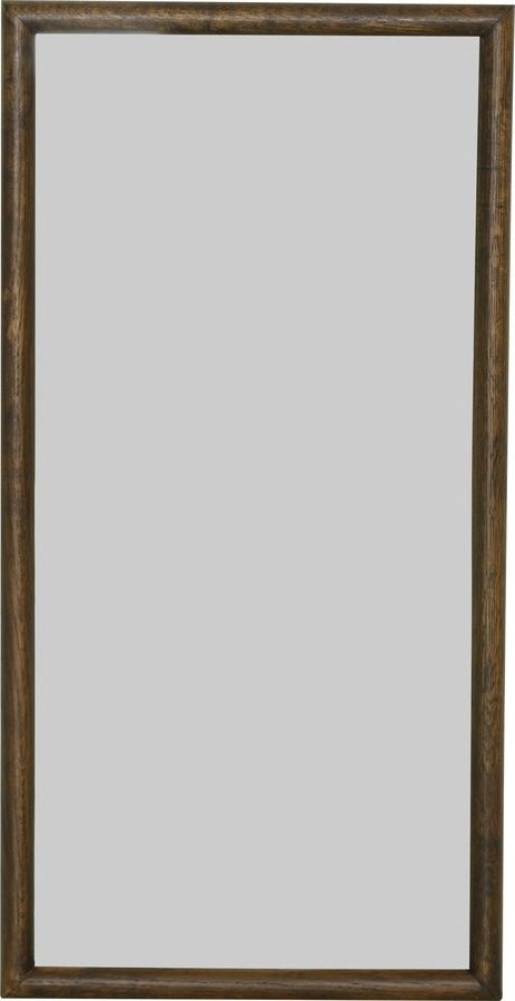 Zirkus-Wandspiegel 40 x 80 cm - Braun lackierte Eiche