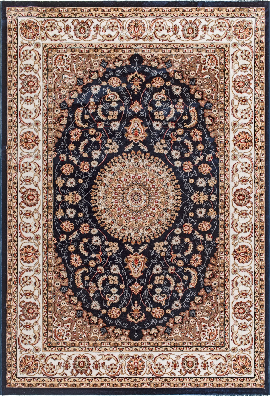 Dubai Medallion Wilton Teppich Blau