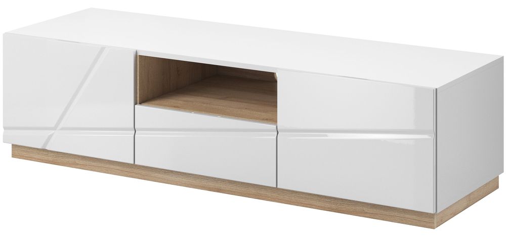 Villum TV-Bank - Wei�/Eiche pur