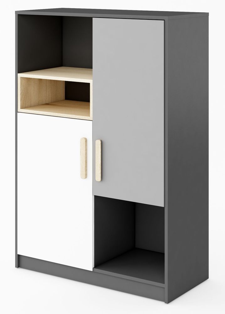 Jeffry Schrank - Graphit/hellgrau Jeffry Schrank - Graphit/hellgrau