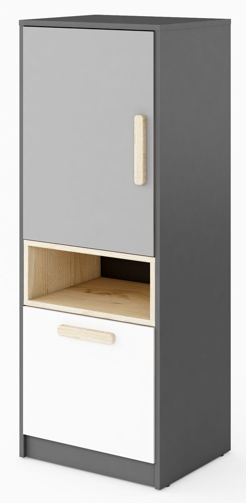 Jeffry Schrank - Graphit/hellgrau