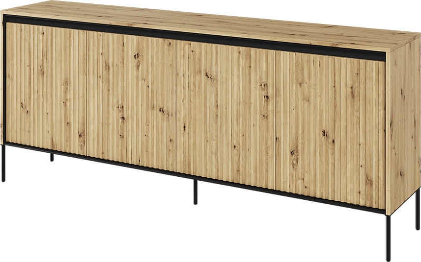 Trend-Sideboard B193 cm - Artisan-Eiche/Schwarz
