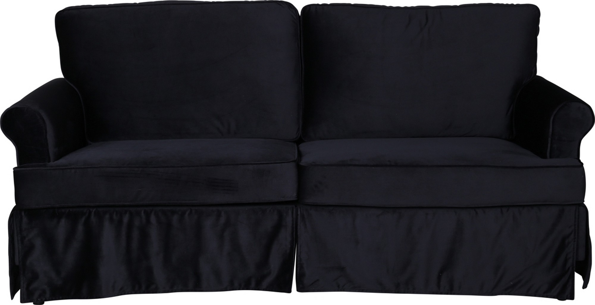 2-Sitzer-Sofa aus Stoff - Schwarz 2-Sitzer-Sofa aus Stoff - Schwarz