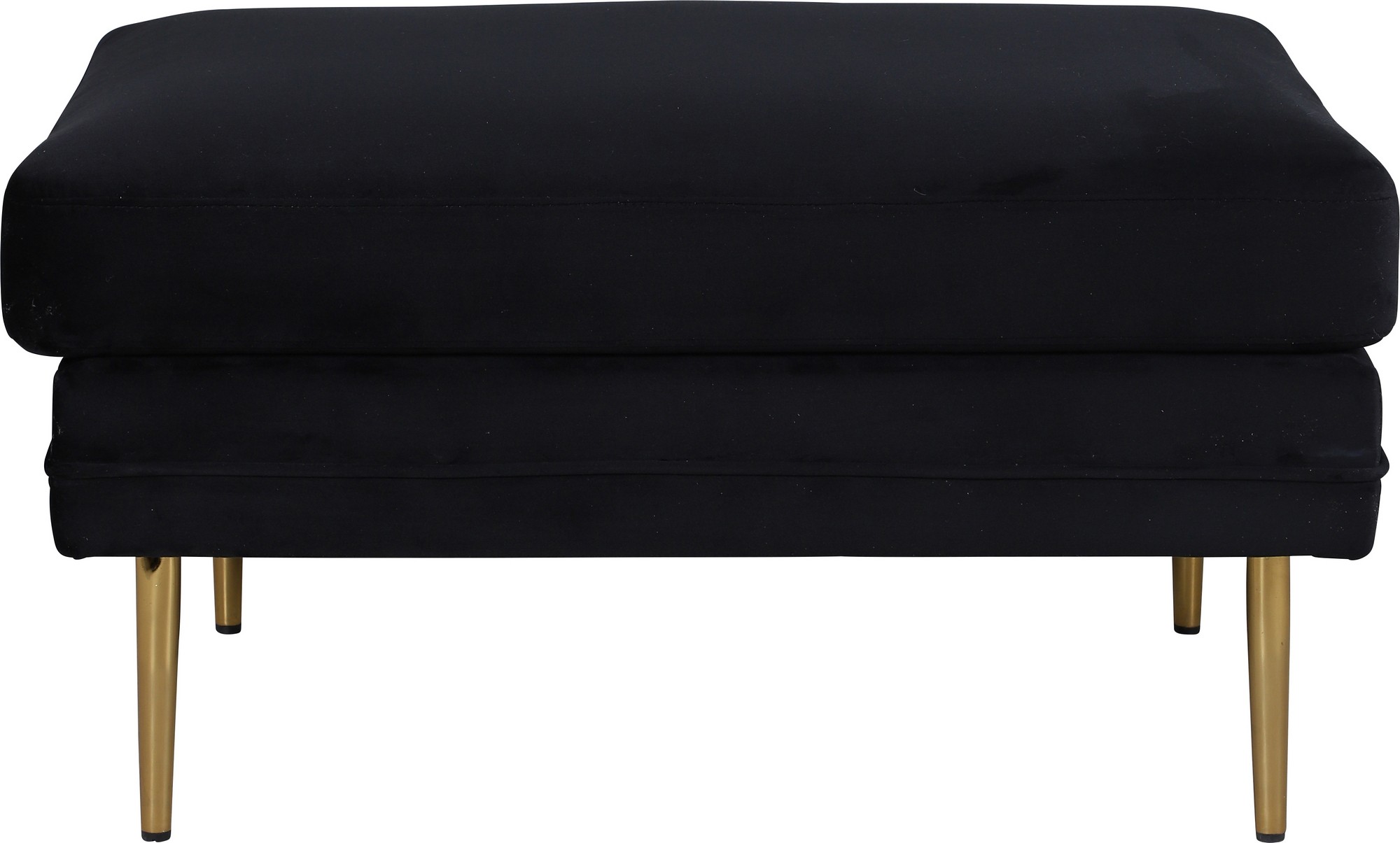 Savanna Hocker - Schwarzer Samt