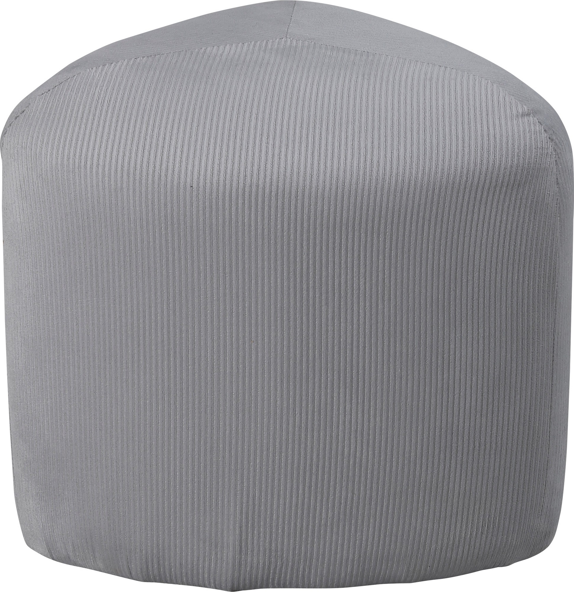 Tee-Hocker - Grauer Kordsamt