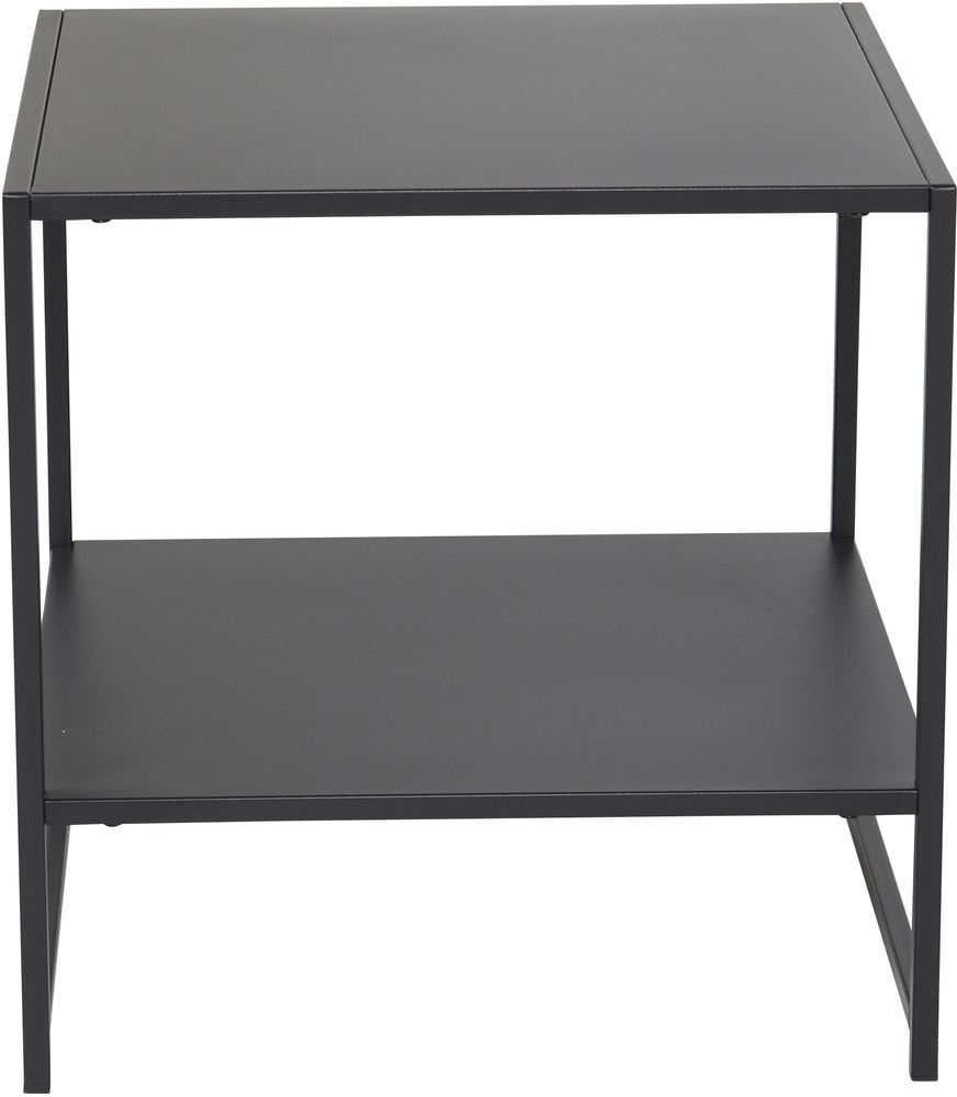 Train Beistelltisch mit Regal 50,8 x 50,8 cm - Schwarz