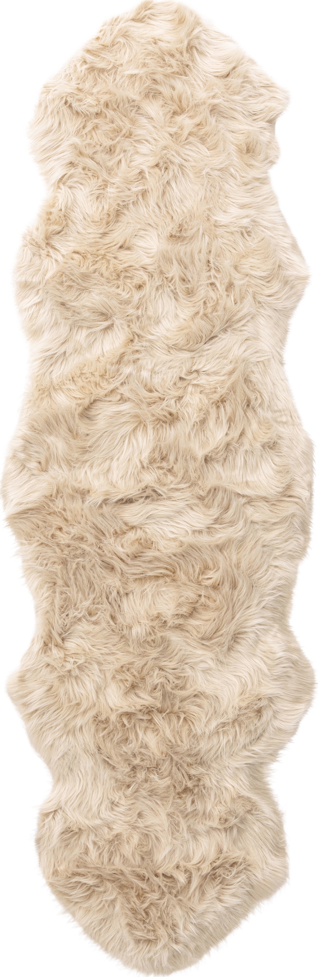Katy Fold 180 x 55 cm - Beigefarbenes Kunstfell