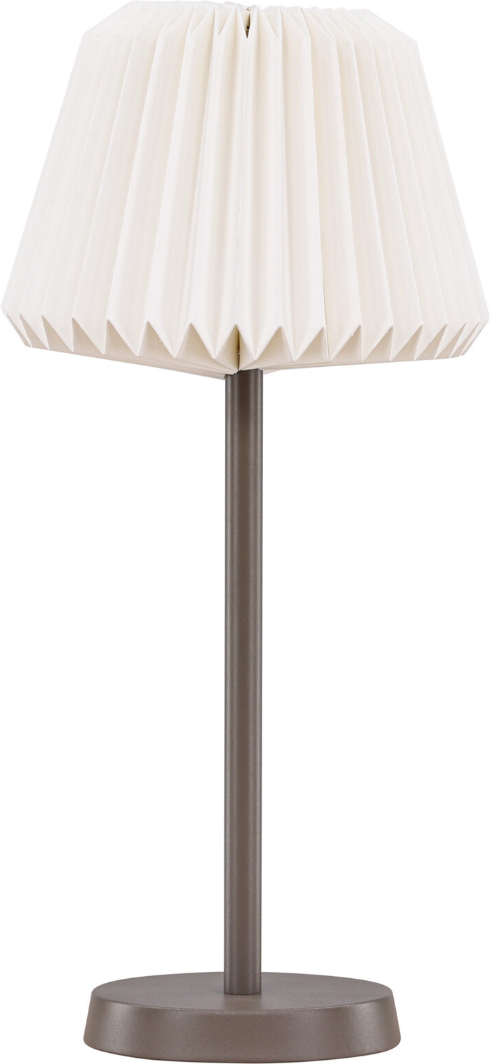 Tand�dalen Tischlampe - Wildleder/Wei�