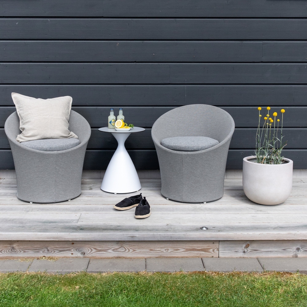 Spoga Loungegruppe - Grau/Weiß Spoga Loungegruppe - Grau/Weiß