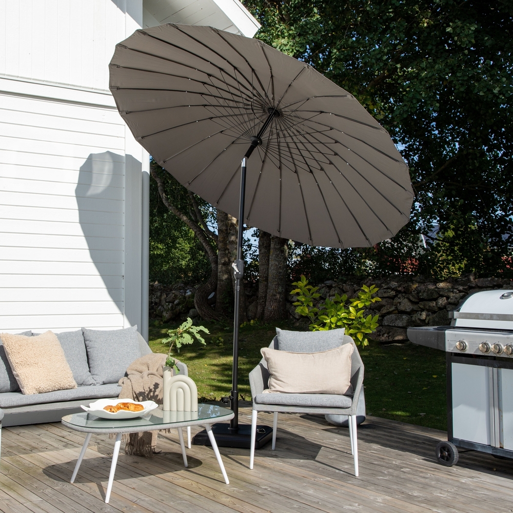 Palmetto-Sonnenschirm - Schwarz/Grau Palmetto-Sonnenschirm - Schwarz/Grau